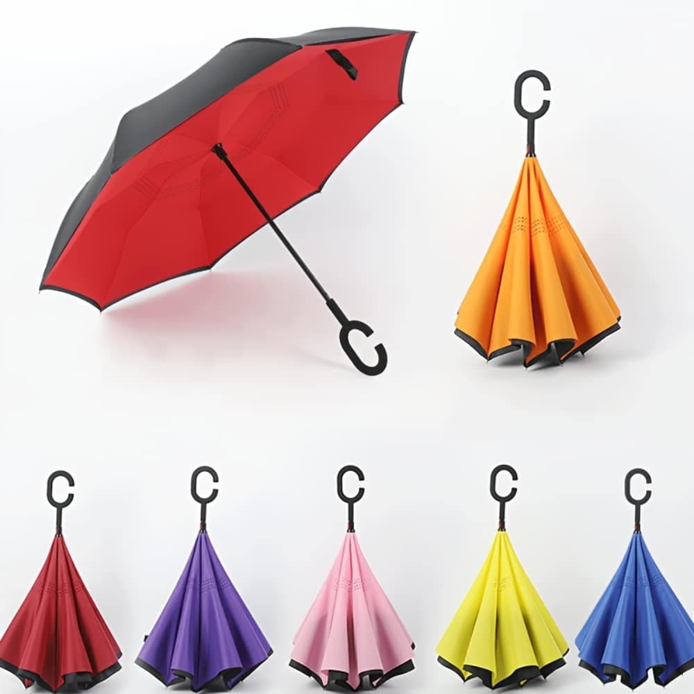 Paraguas Antiviento Reversible Resistente